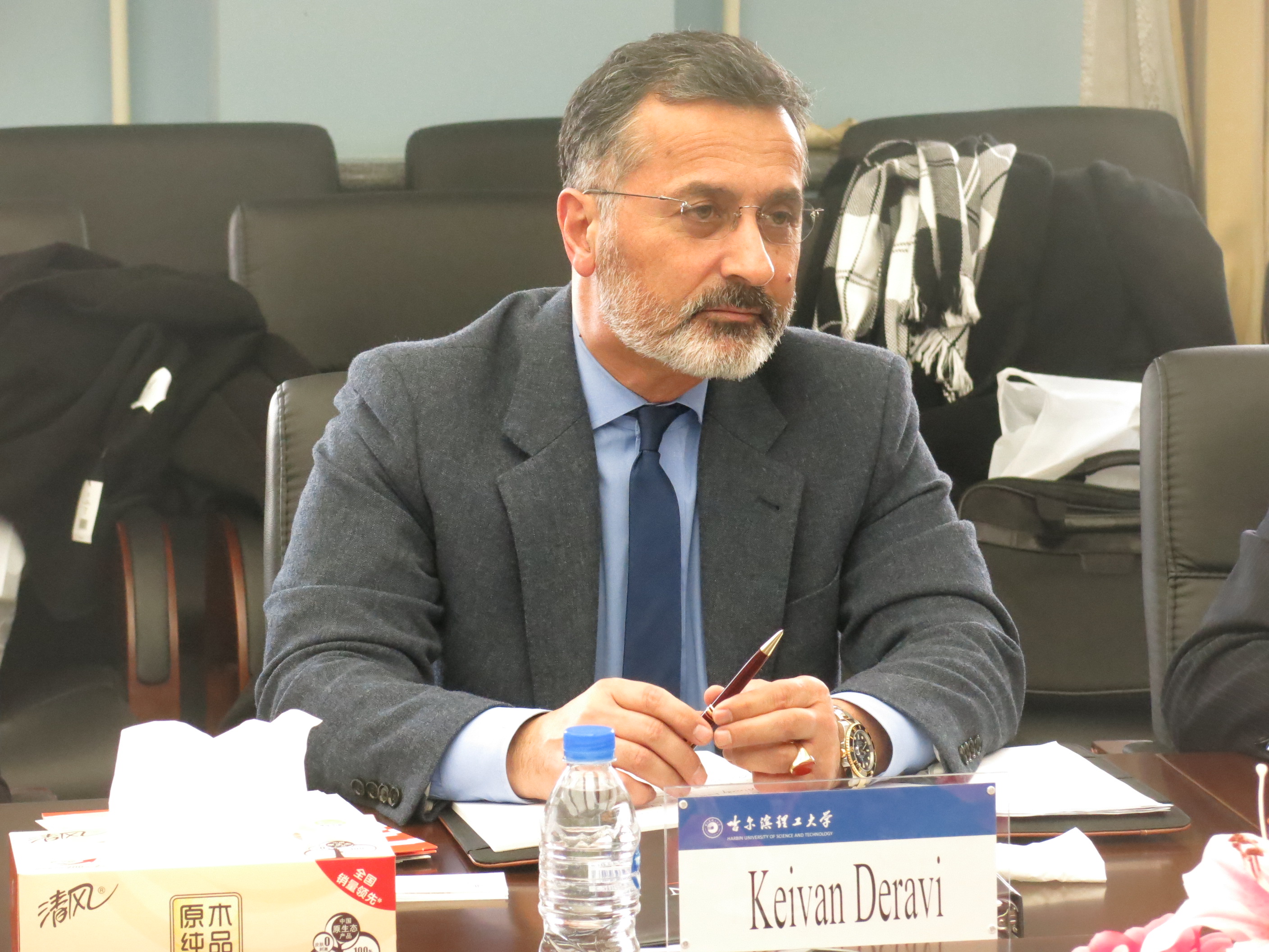 国际合作与交流处处长郗朝晖,国际合作与交流处副处长邵杨,项目主管孙